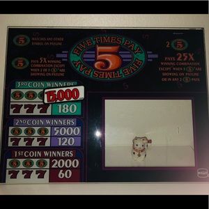 Wall Art Glass Slot Machine w/Peek-A-Boo Frame